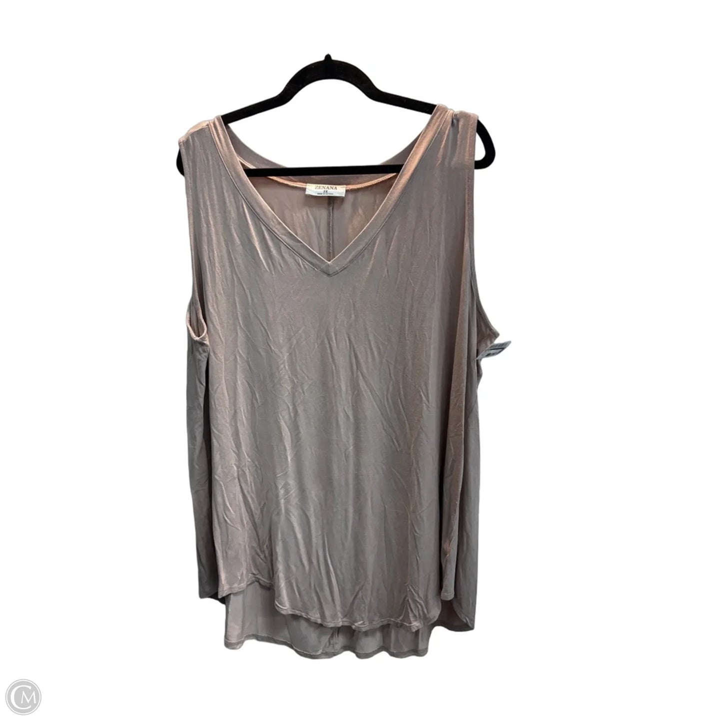 Tank Top By Zenana In Beige, Size: 3x