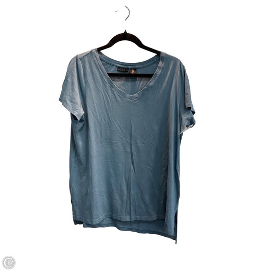 Top Short Sleeve Basic By Tahari In Blue, Size: 1x