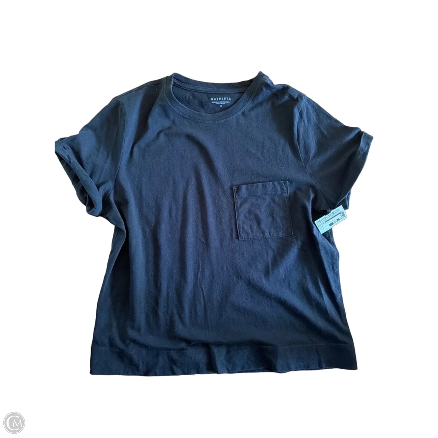Top Short Sleeve Basic By Athleta In Black, Size: M