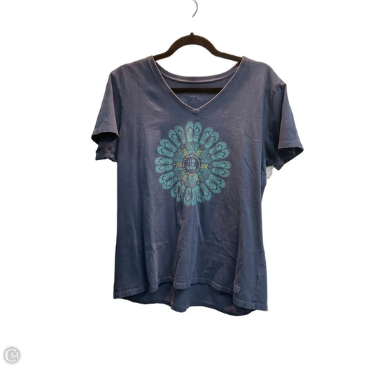 Top Short Sleeve Basic By Life Is Good In Navy, Size: L