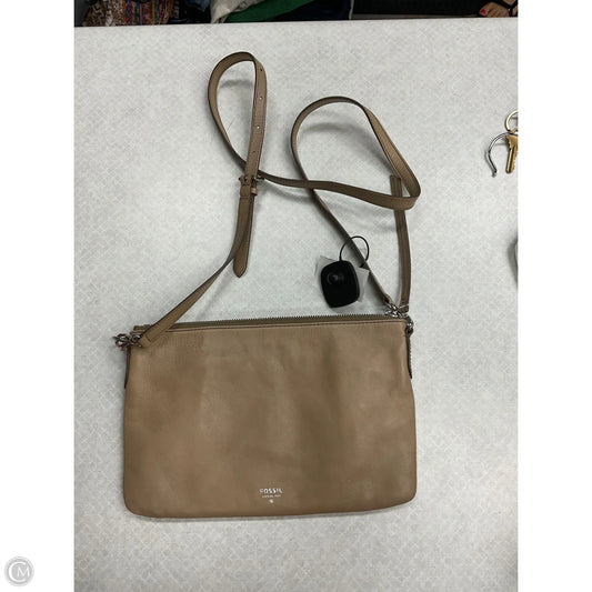 Crossbody Leather By Fossil, Size: Medium