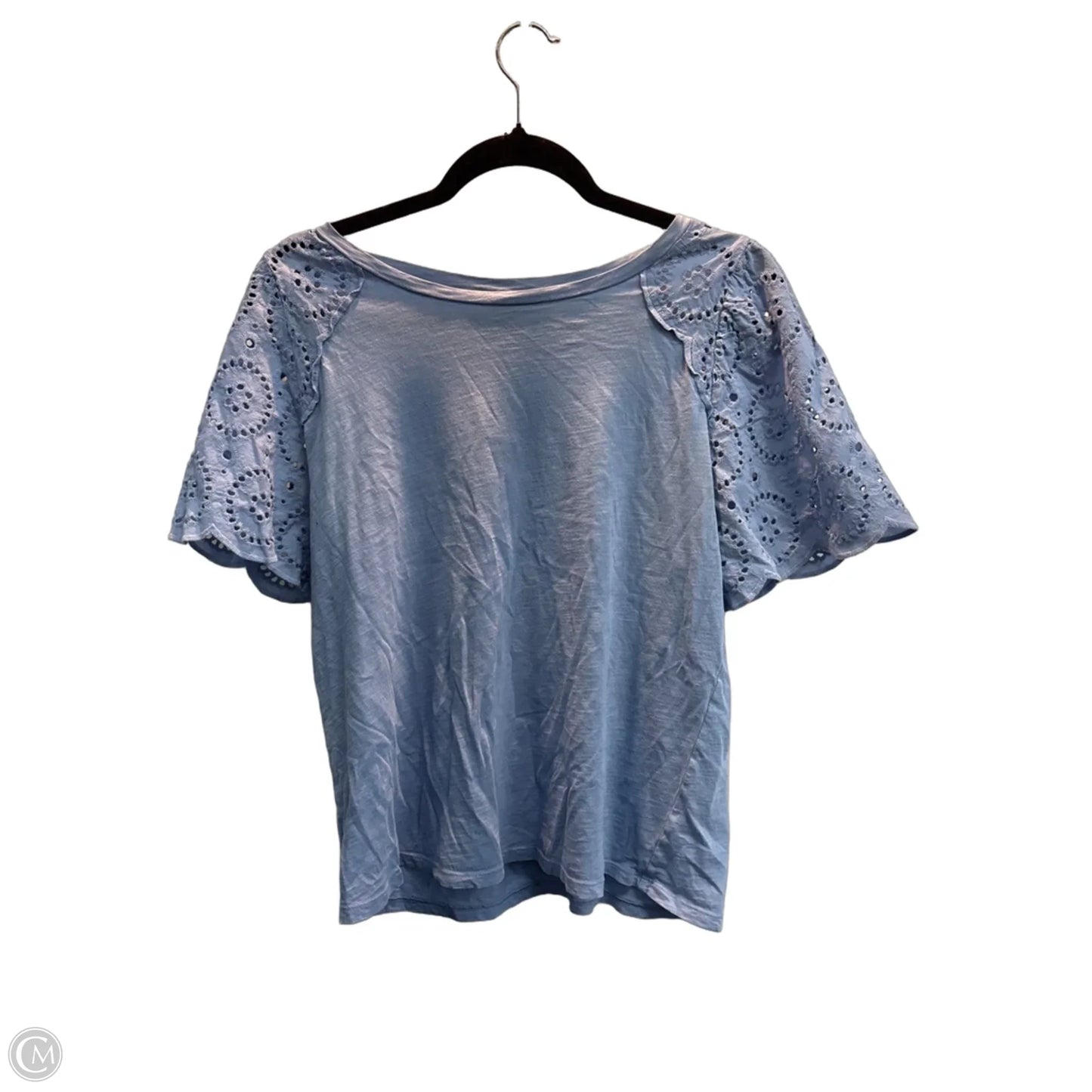 Top Short Sleeve By Loft In Blue, Size: M