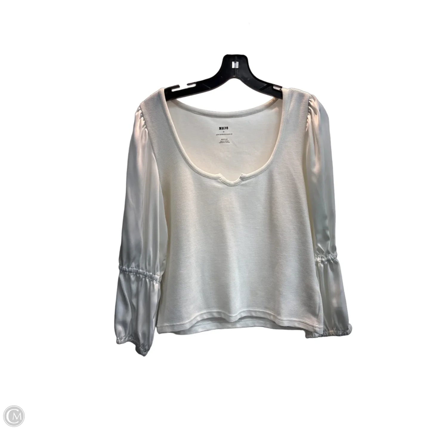 Top 3/4 Sleeve By Maeve In White, Size: M