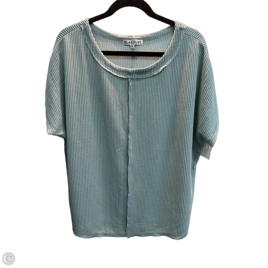 Top Short Sleeve By Blakeley In Aqua, Size: Xl