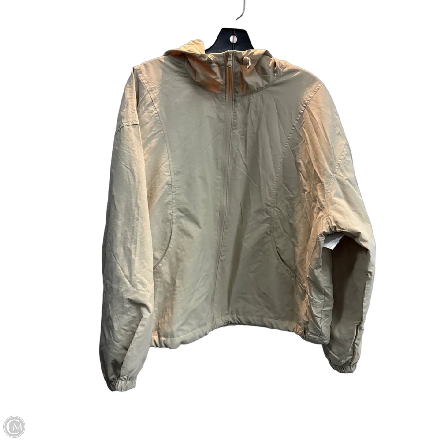 Jacket Windbreaker By Old Navy In Tan, Size: M