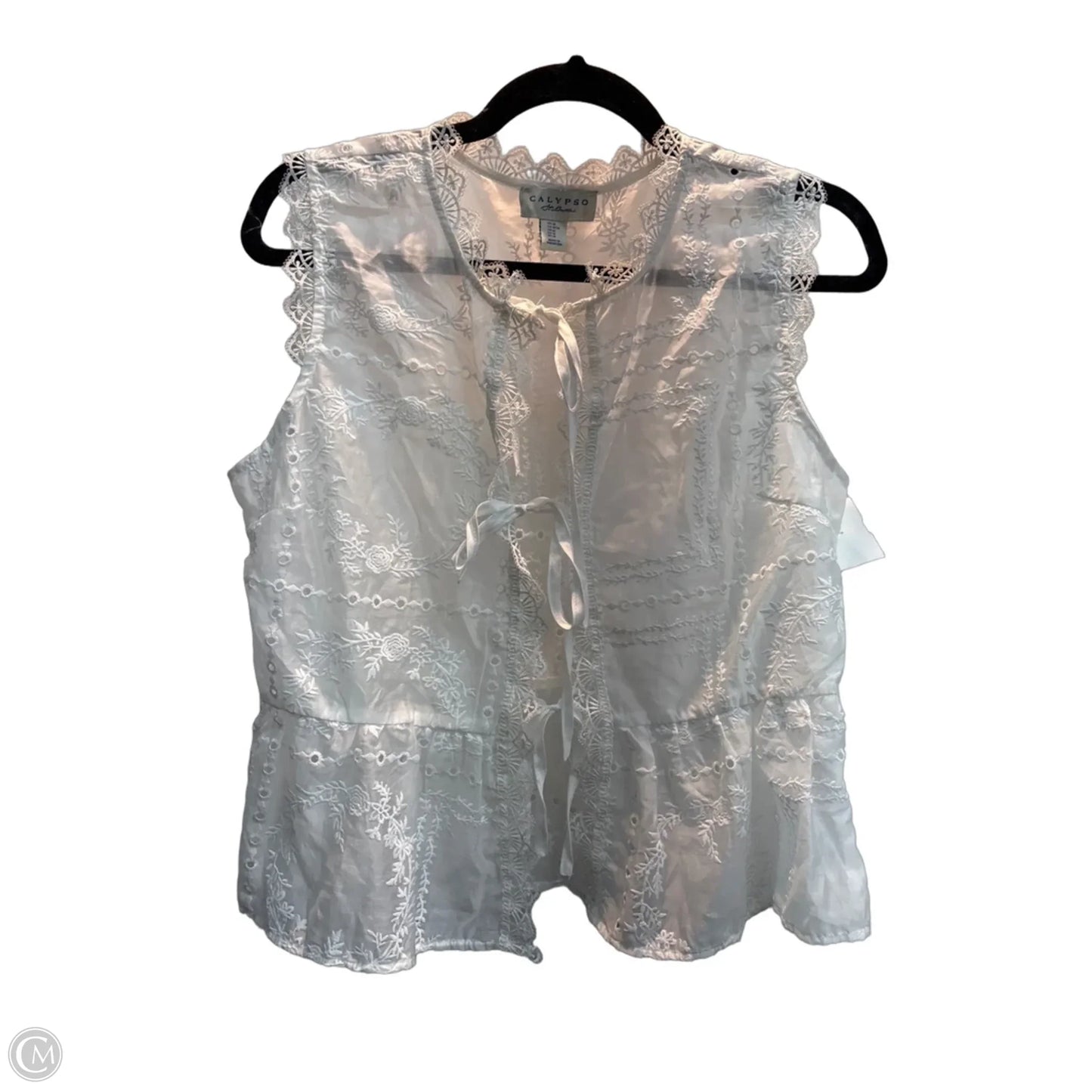 Top Sleeveless By Calypso St Barth In White, Size: M