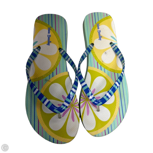 Sandals Flip Flops By Vera Bradley In Multi-colored, Size: 9