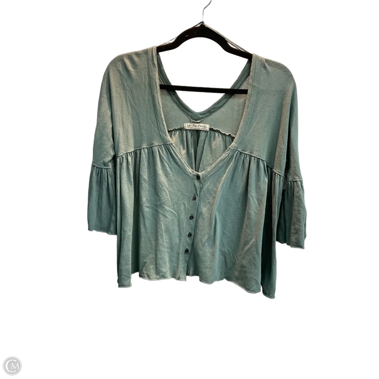Top Short Sleeve By We The Free In Green, Size: Xs