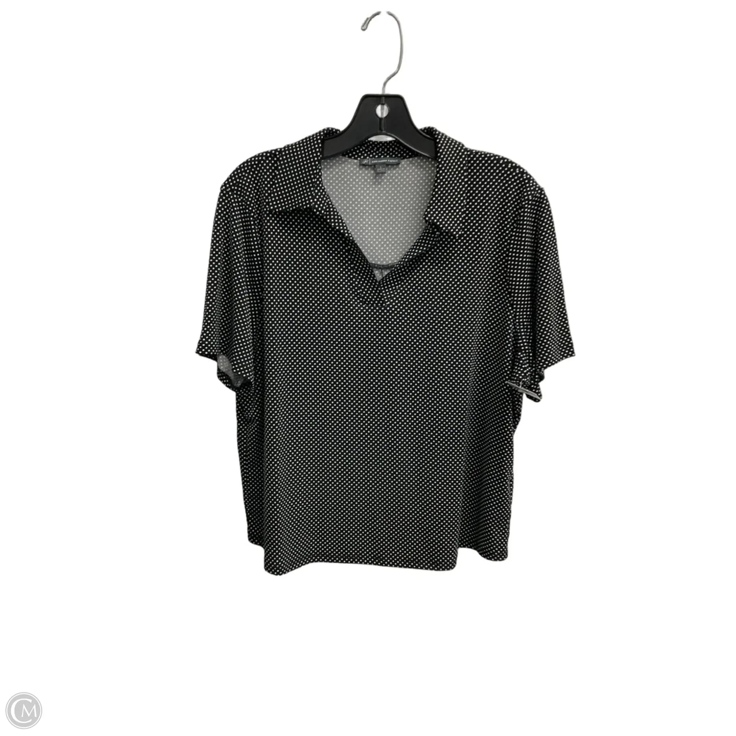 Top Short Sleeve By Adrianna Papell In Polkadot Pattern, Size: L