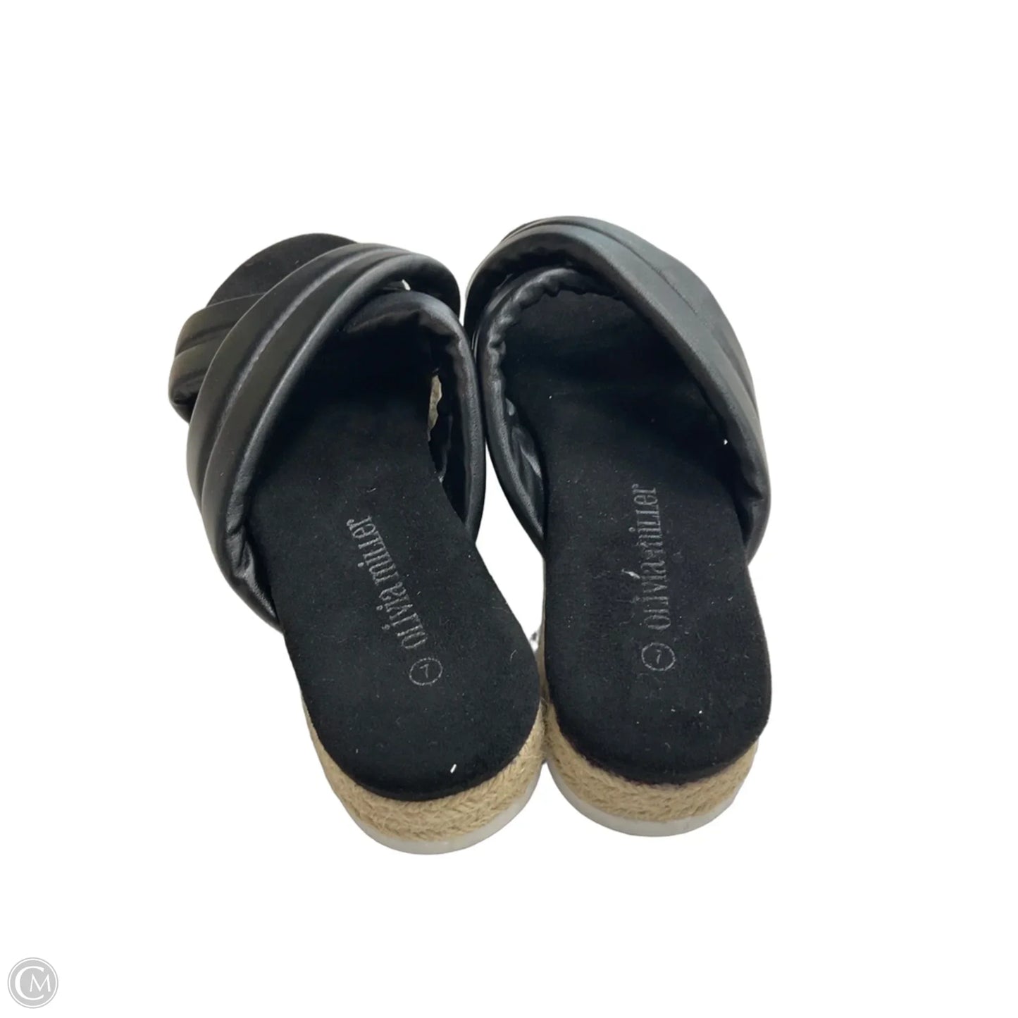 Sandals Heels Platform By Clothes Mentor In Black, Size: 7