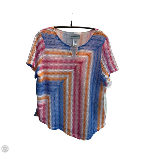 Top Short Sleeve By Alfred Dunner In Multi-colored, Size: L
