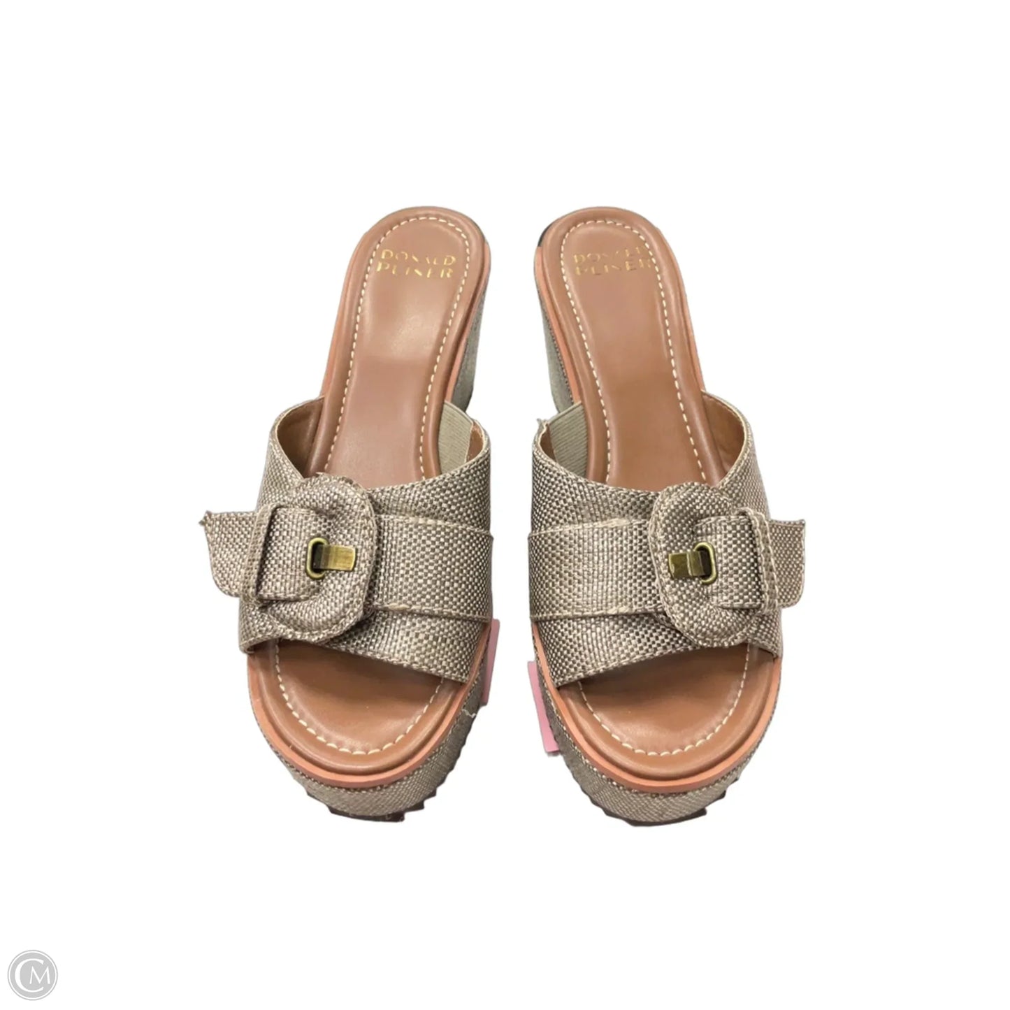 Sandals Heels Platform By Donald Pliner In Brown, Size: 8.5