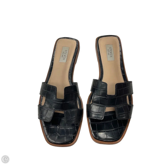 Sandals Flats By Steve Madden In Black, Size: 8.5
