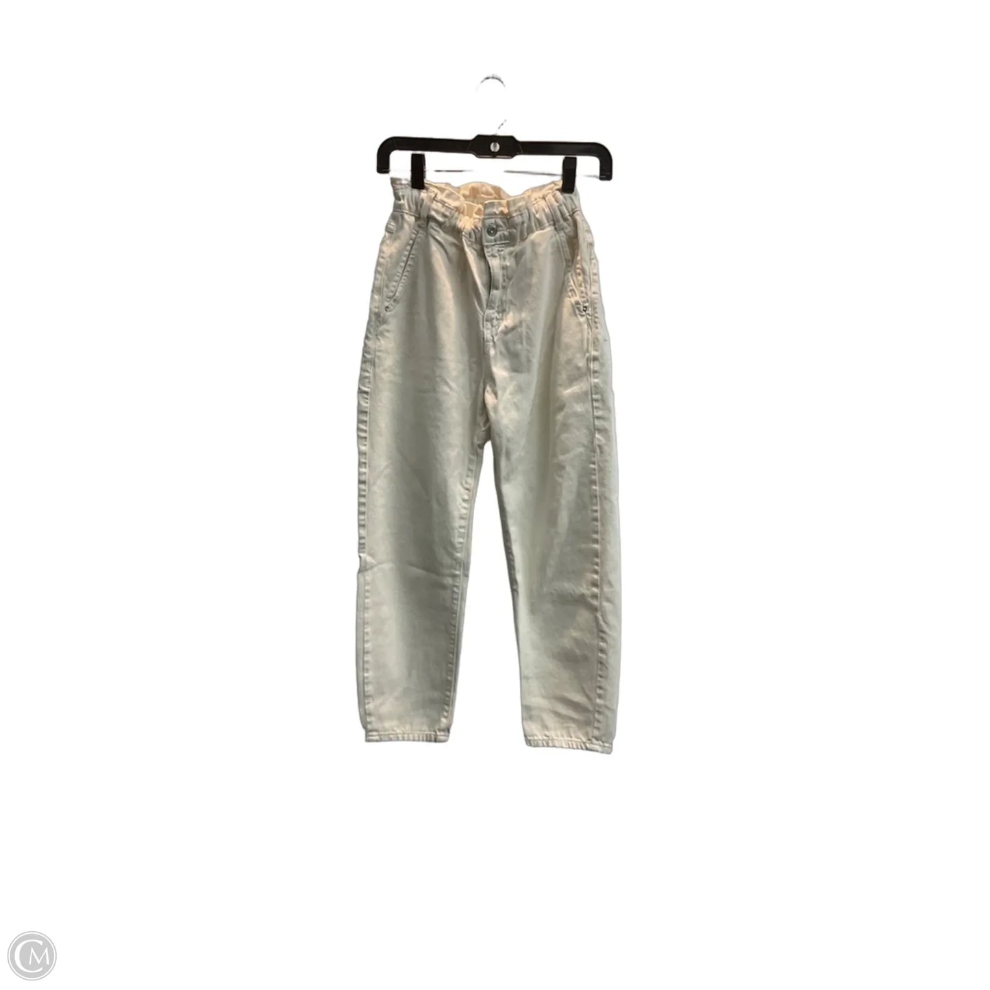Pants Joggers By Zara In White Denim, Size: 2