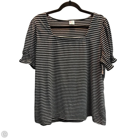 Top Short Sleeve By Clothes Mentor In Striped Pattern, Size: Xxl