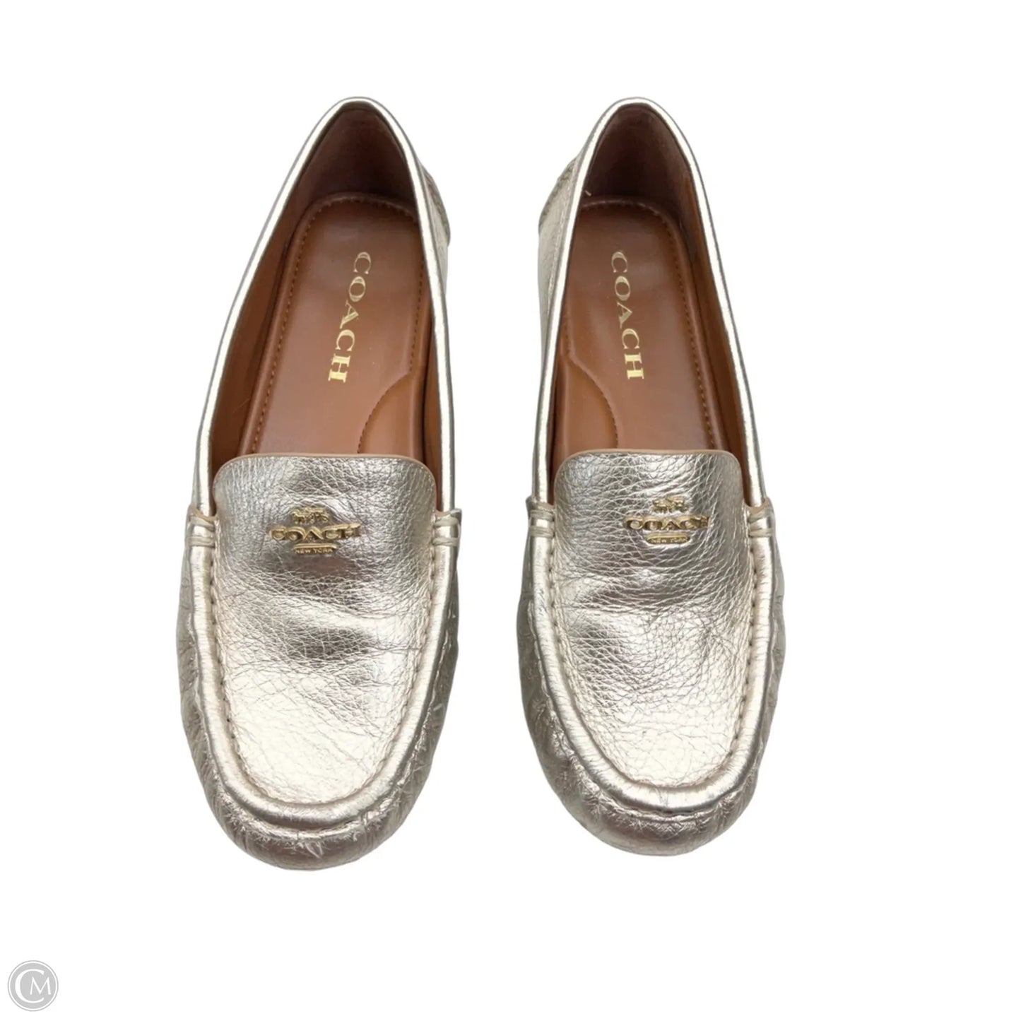Shoes Designer By Coach In Gold, Size: 6