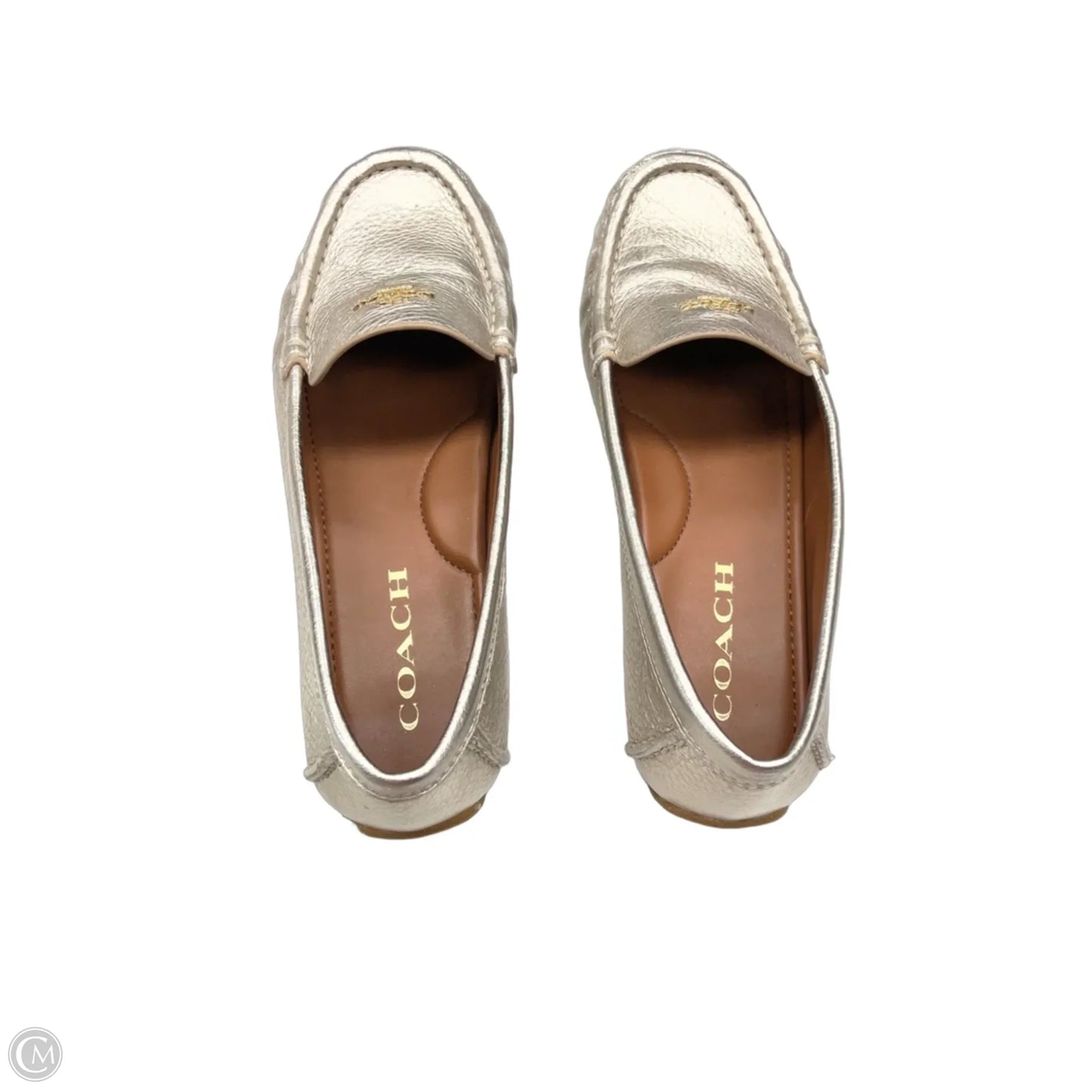 Shoes Designer By Coach In Gold, Size: 6