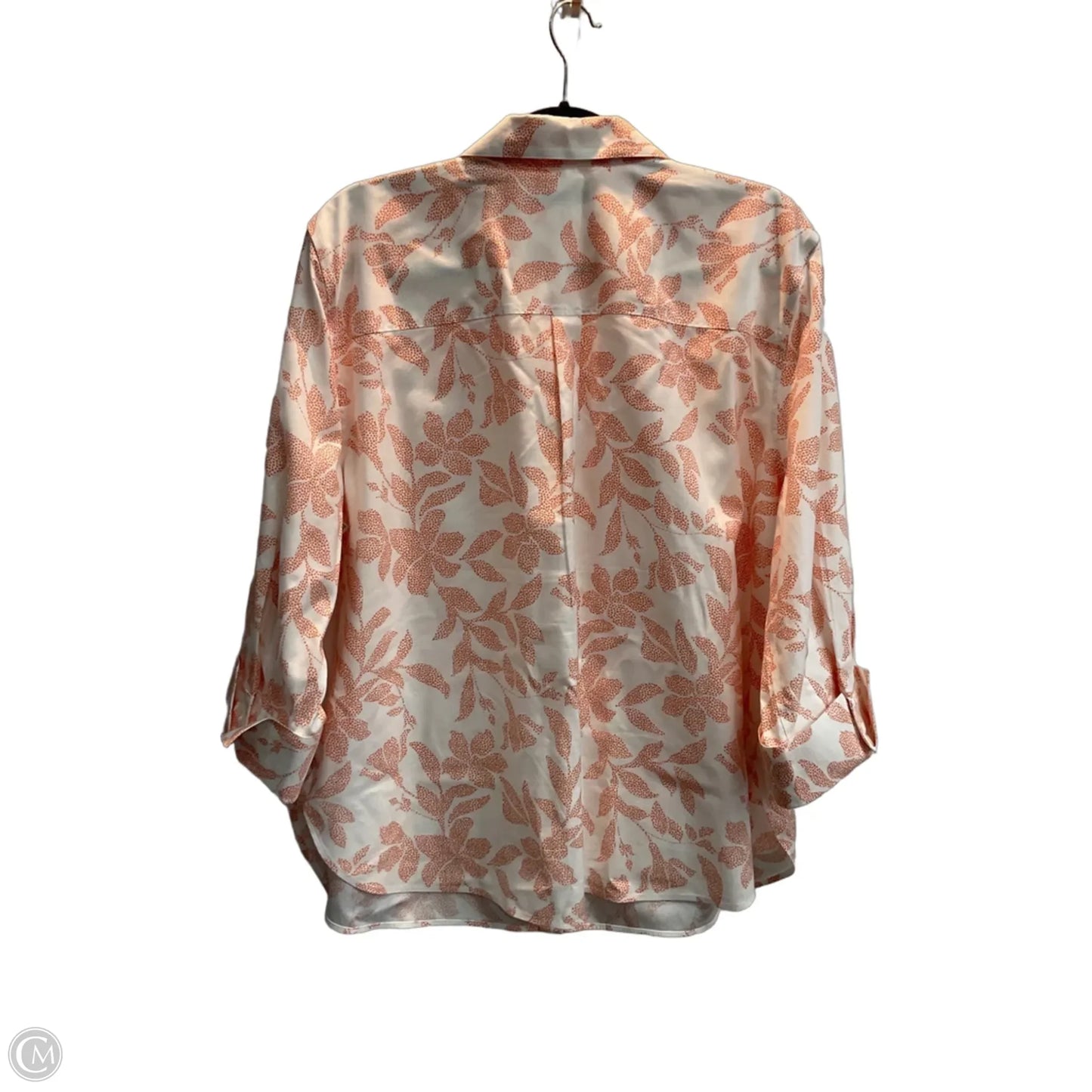 Blouse Long Sleeve By Chicos In Orange, Size: Xl