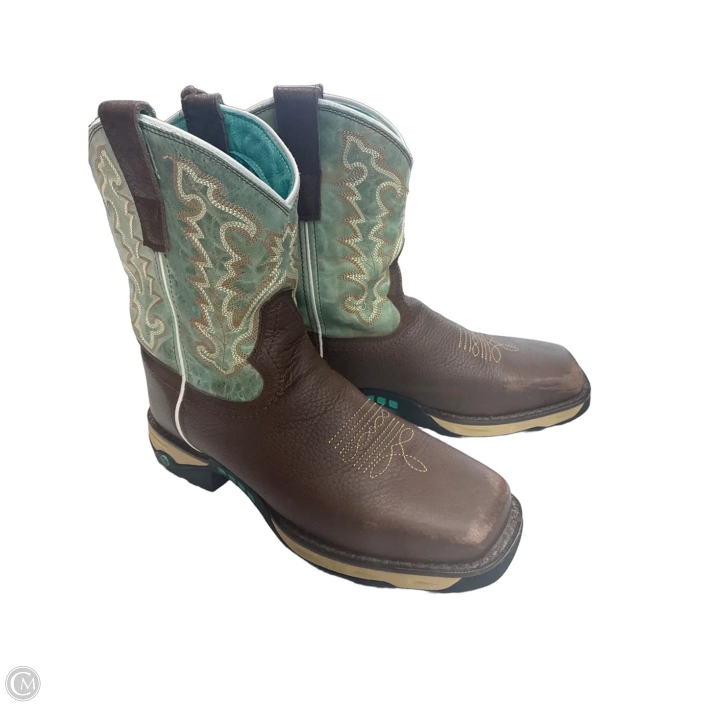Boots Western By Corral In Brown & Green, Size: 8.5