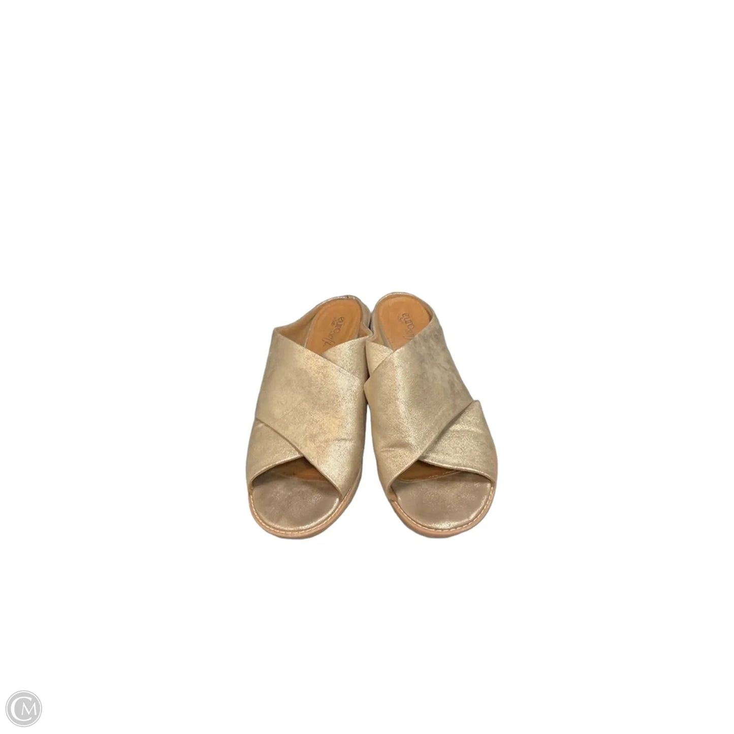 Sandals Heels Block By Sofft In Gold, Size: 9.5