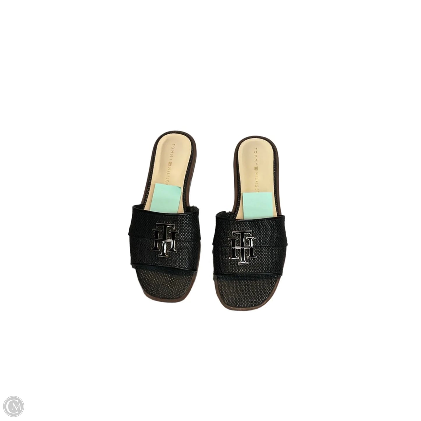 Sandals Flats By Tommy Hilfiger In Black, Size: 6.5