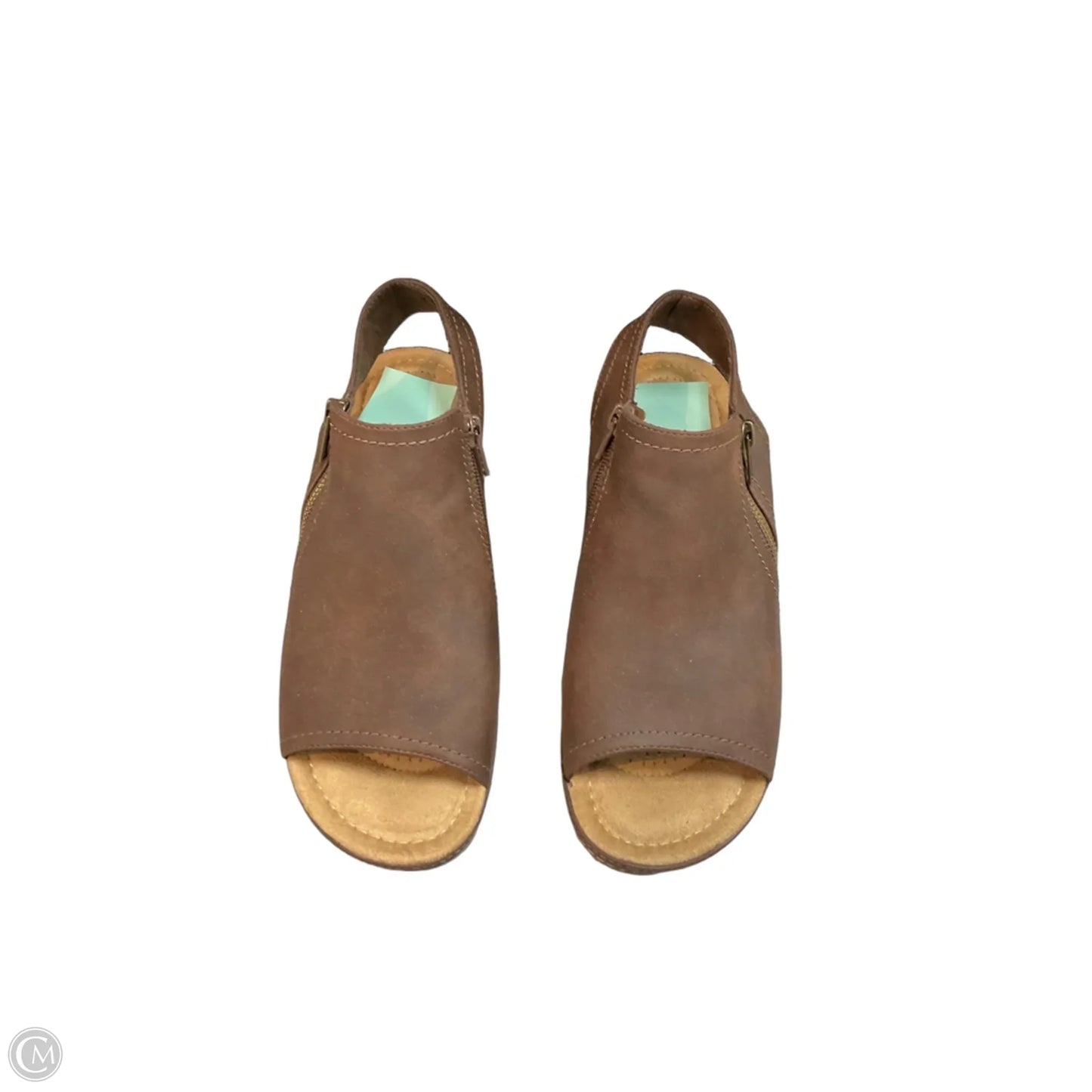 Sandals Heels Wedge By Cliffs By White Mountain In Brown, Size: 9