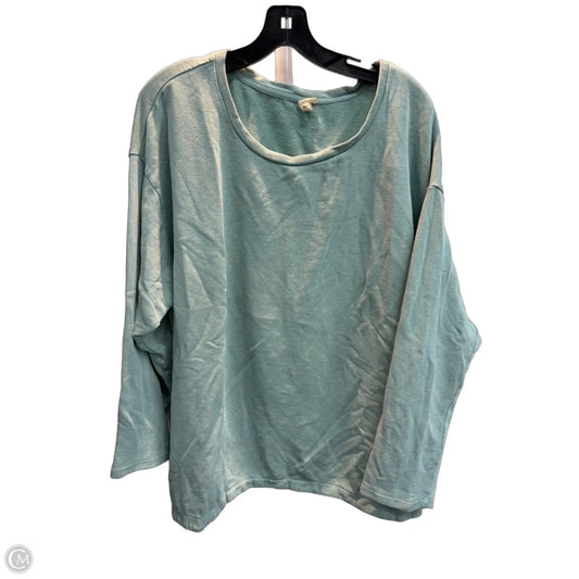 Sweatshirt Crewneck By Eileen Fisher In Aqua, Size: 3x