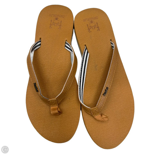 Sandals Flip Flops By Clothes Mentor In Brown, Size: 8.5
