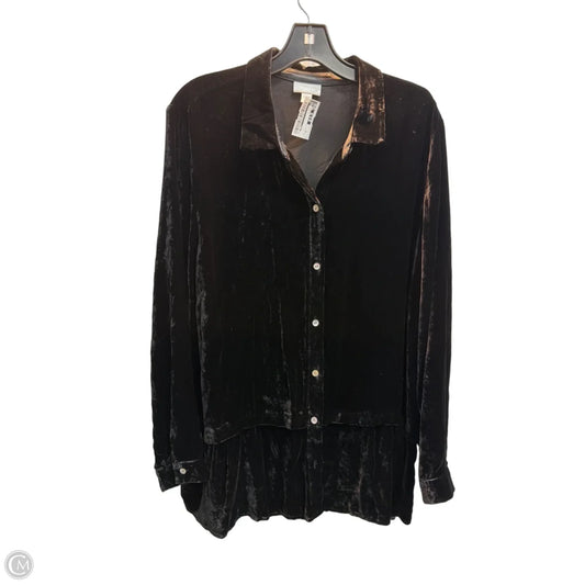 Top Long Sleeve By J. Jill In Black, Size: Xl