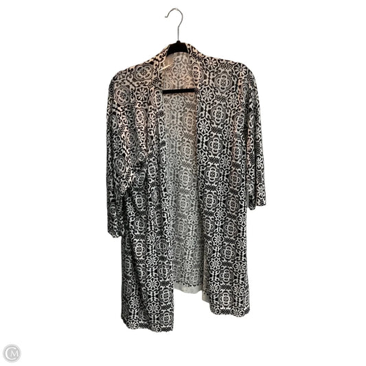 Cardigan By Chicos In Black & White, Size: Xl