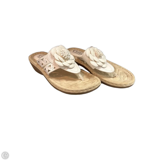Sandals Flip Flops By Cliffs By White Mountain In White, Size: 8