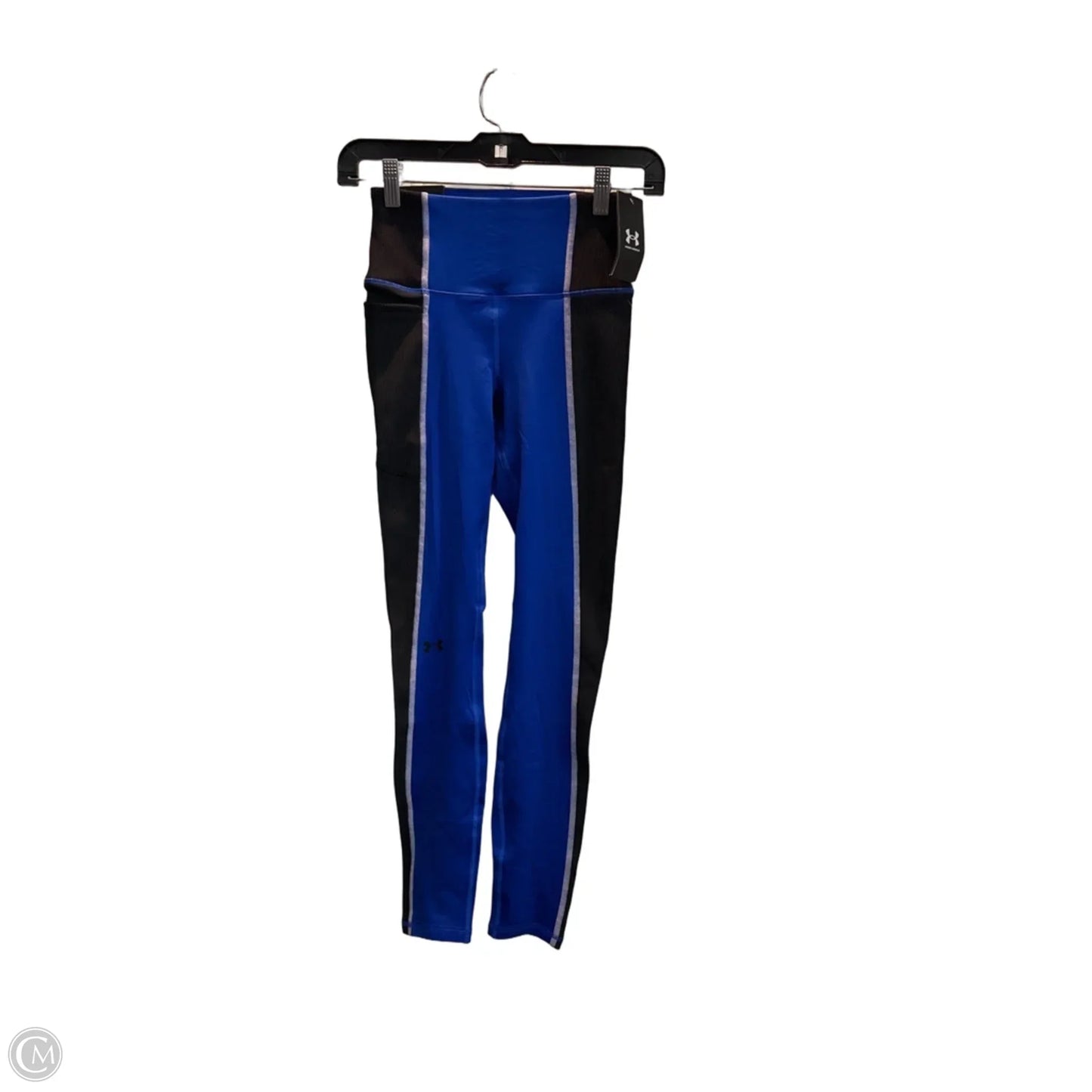 Athletic Leggings By Under Armour In Black & Blue, Size: Xs
