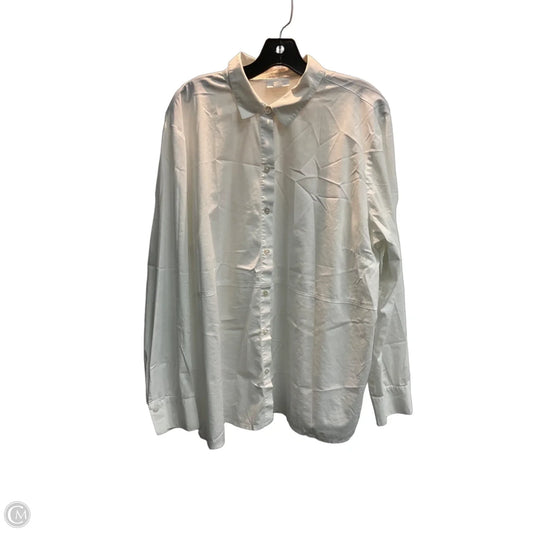 Blouse Long Sleeve By J. Jill In White, Size: Xl