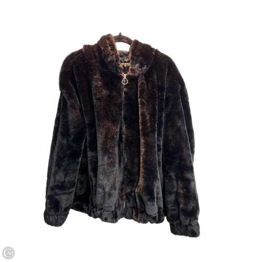 Jacket Faux Fur & Sherpa By Wild Fable In Black, Size: 3x