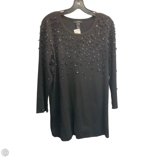 Top 3/4 Sleeve By Alfani In Black, Size: L