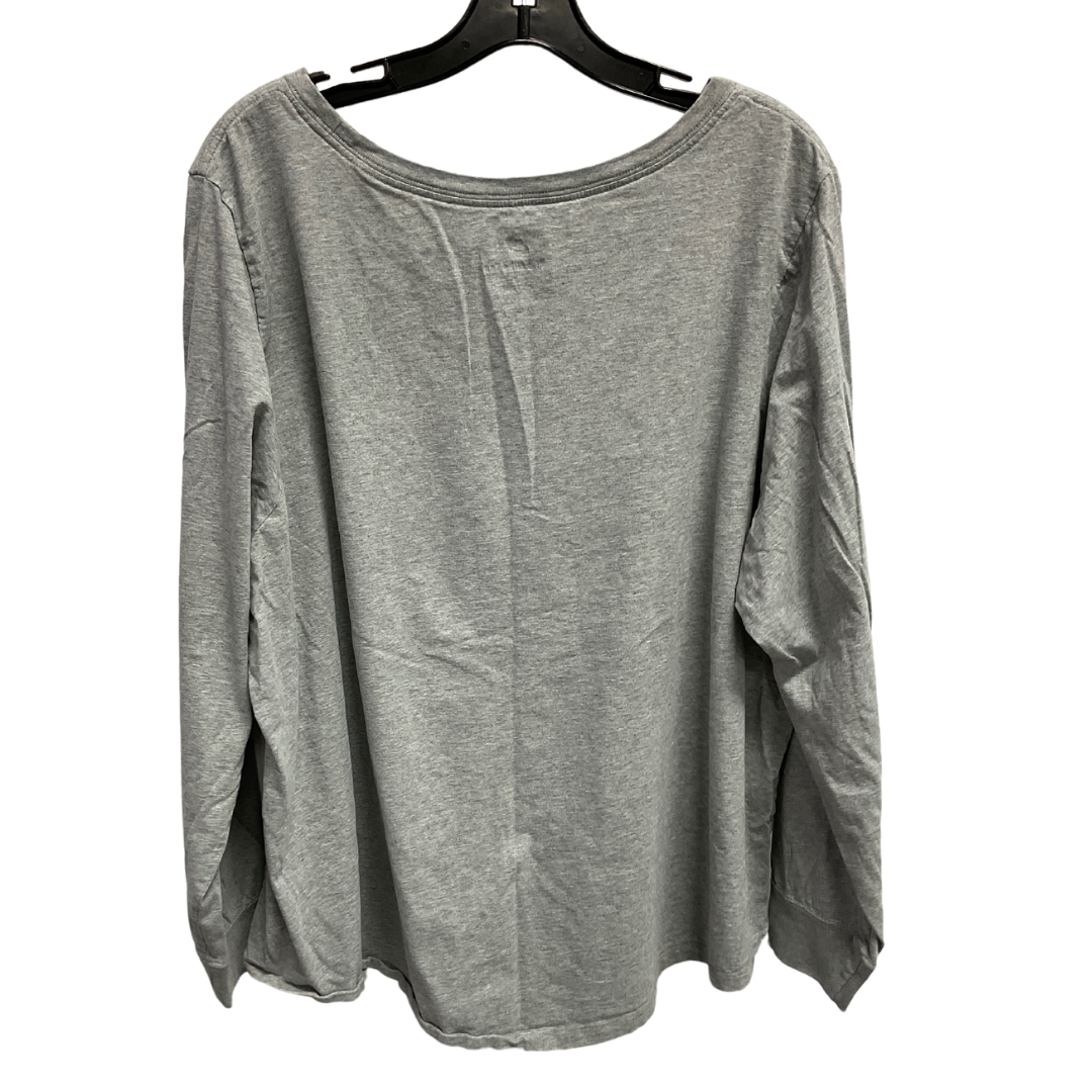 Athletic Top Long Sleeve Crewneck By Nike In Grey, Size: 3x