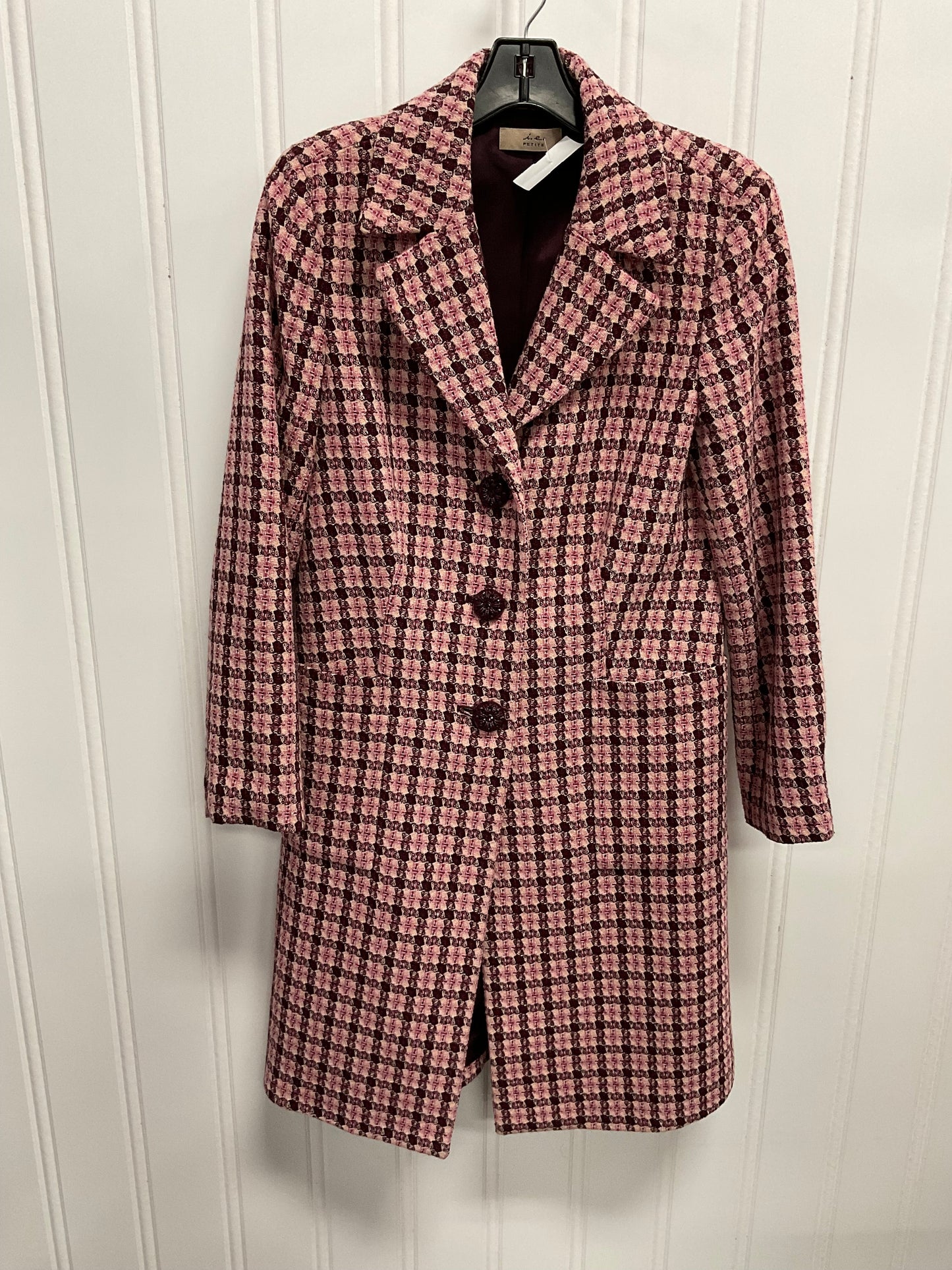 Coat Peacoat By Clothes Mentor In Pink, Size: Mp