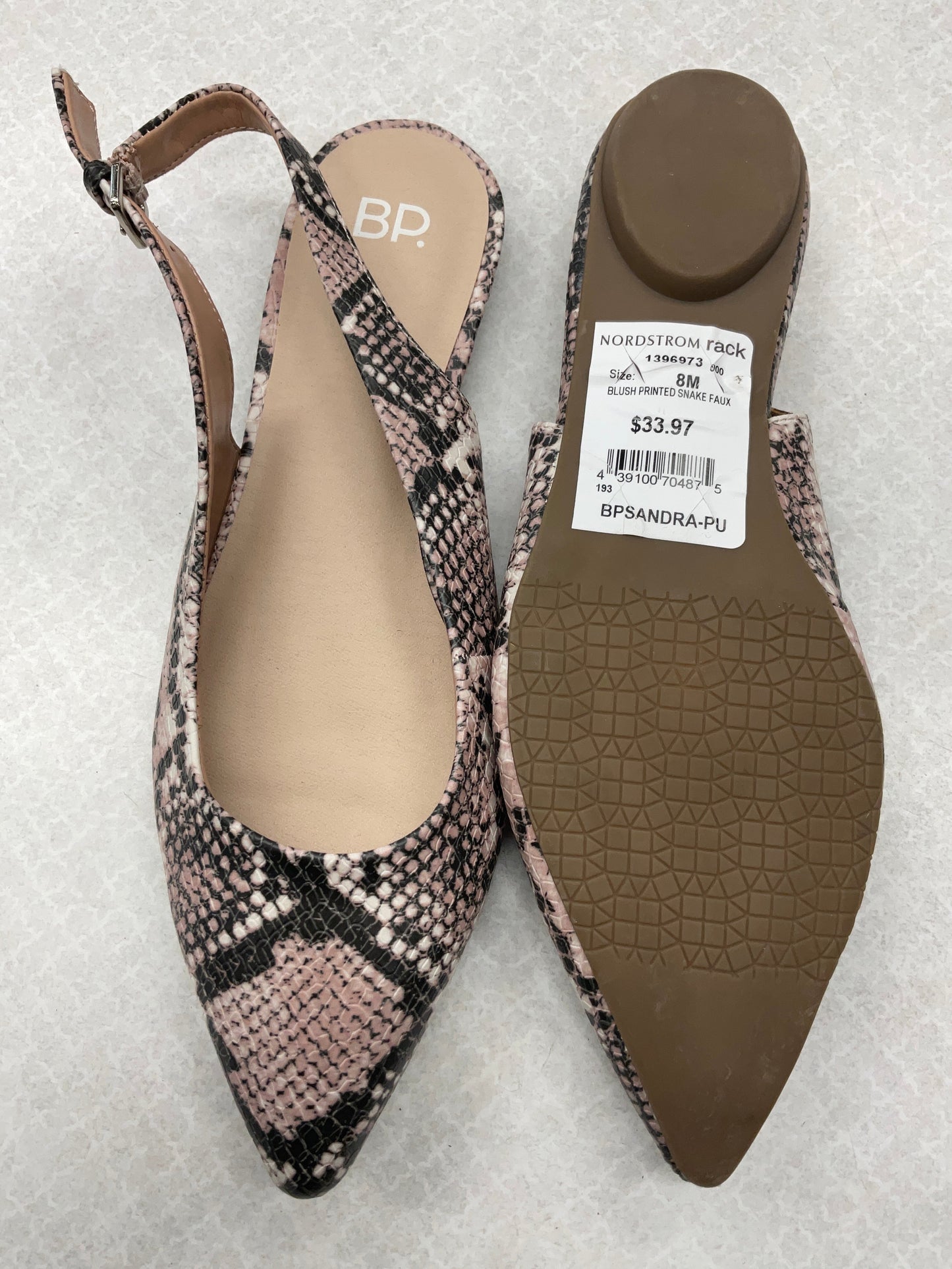 Shoes Flats By Bp In Snakeskin Print, Size: 8