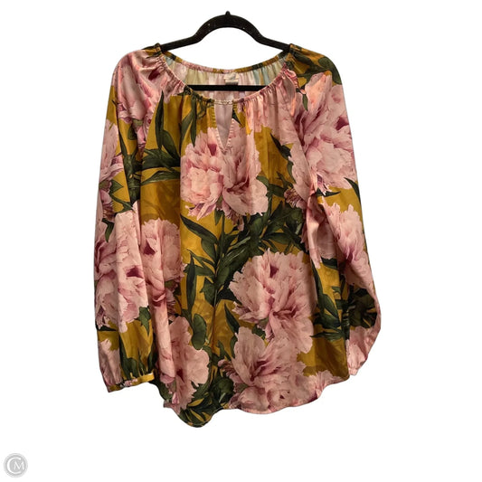 Top Long Sleeve By Chicos In Floral Print, Size: L