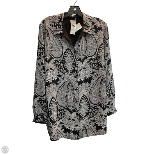 Top Long Sleeve By Chicos In Paisley Print, Size: L