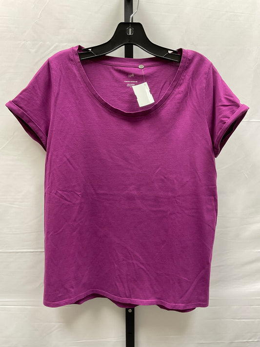 Purple Top Short Sleeve Basic J. Jill, Size S