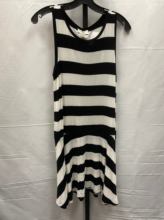 Striped Pattern Dress Casual Midi Loft, Size Petite  M