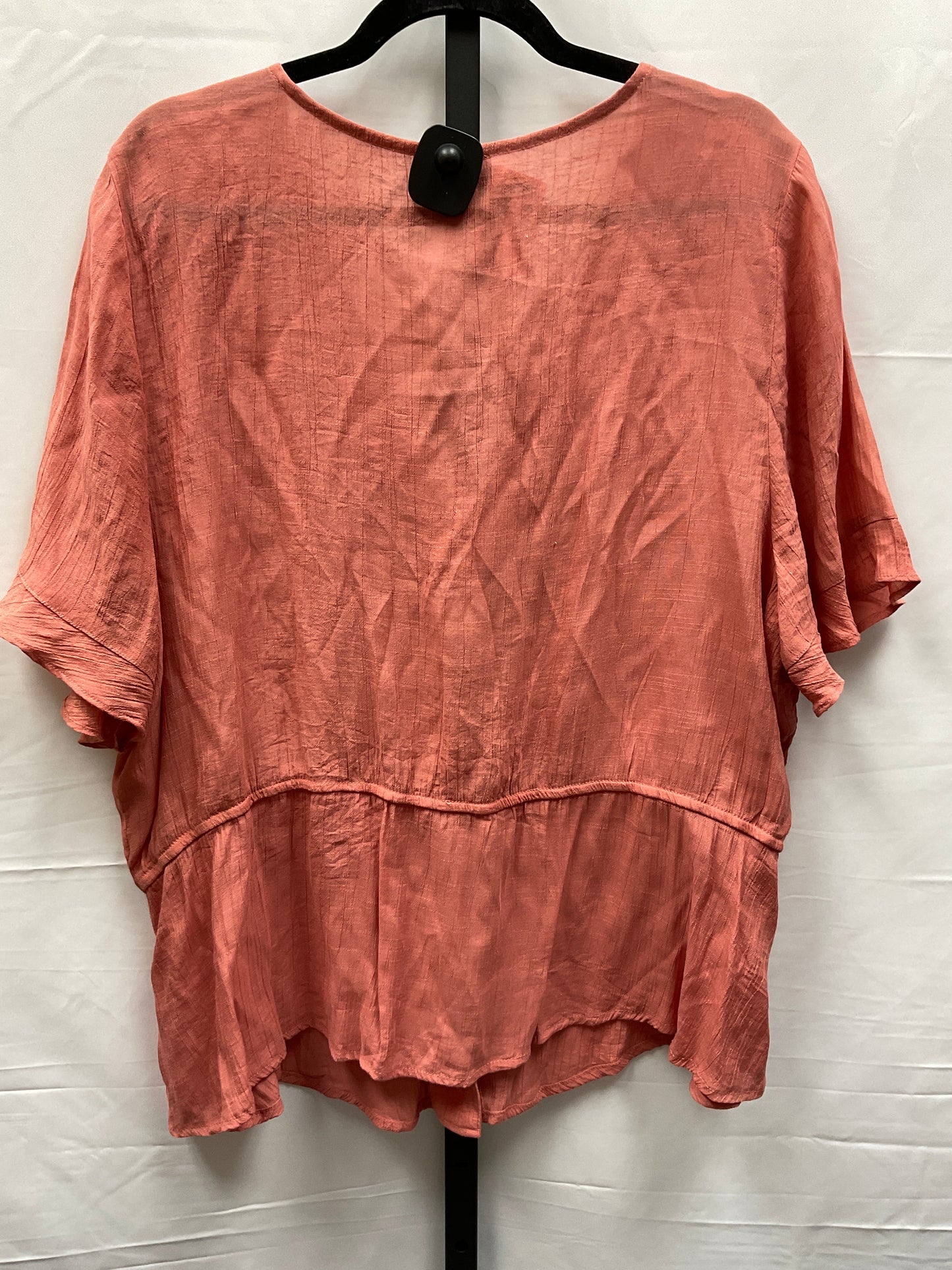 Pink Top Short Sleeve Clothes Mentor, Size 3x