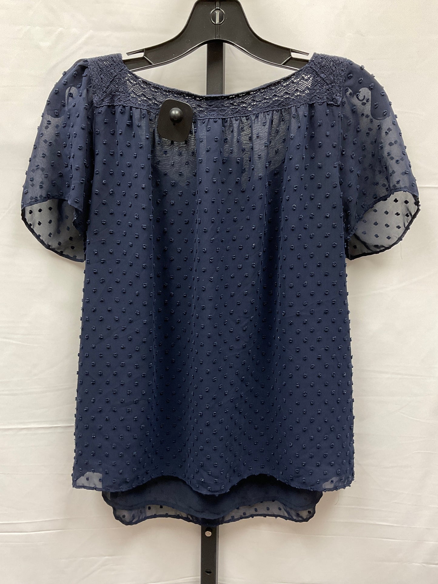 Navy Top Short Sleeve J. Crew, Size M