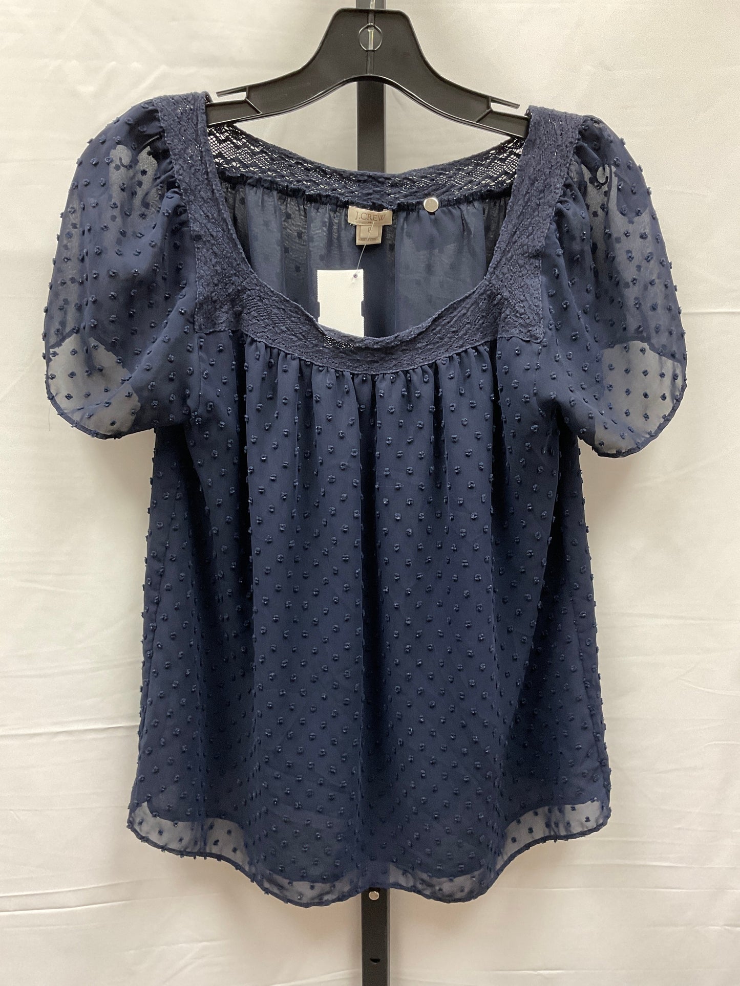 Navy Top Short Sleeve J. Crew, Size M