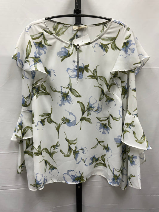 Floral Print Top Long Sleeve Entro, Size S