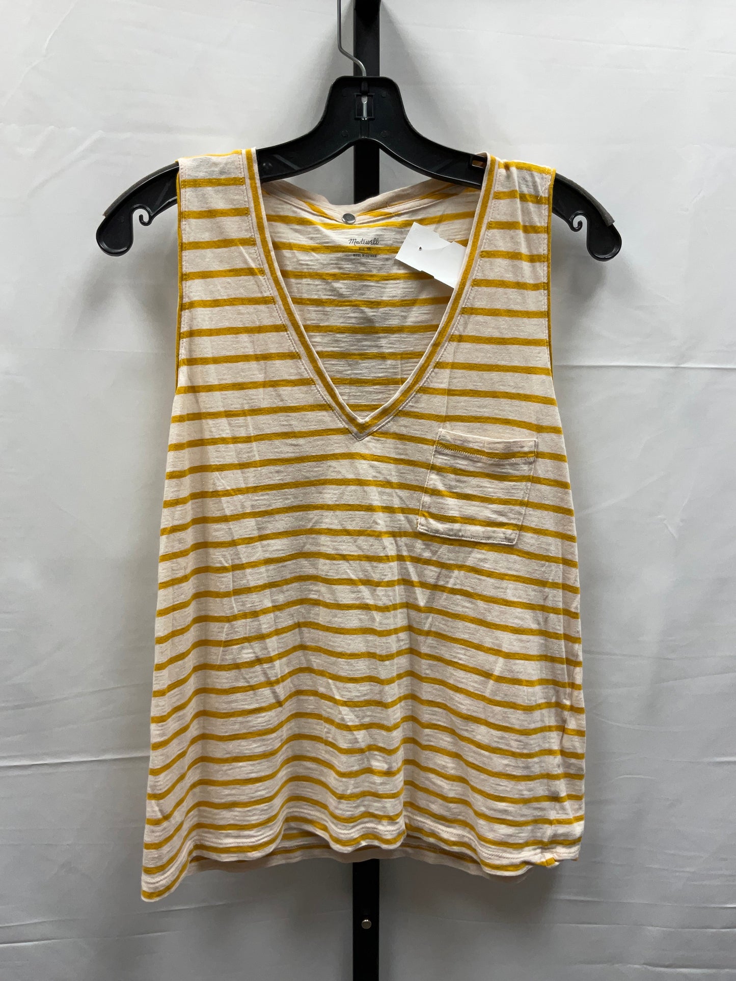 Yellow Top Sleeveless Basic Madewell, Size M