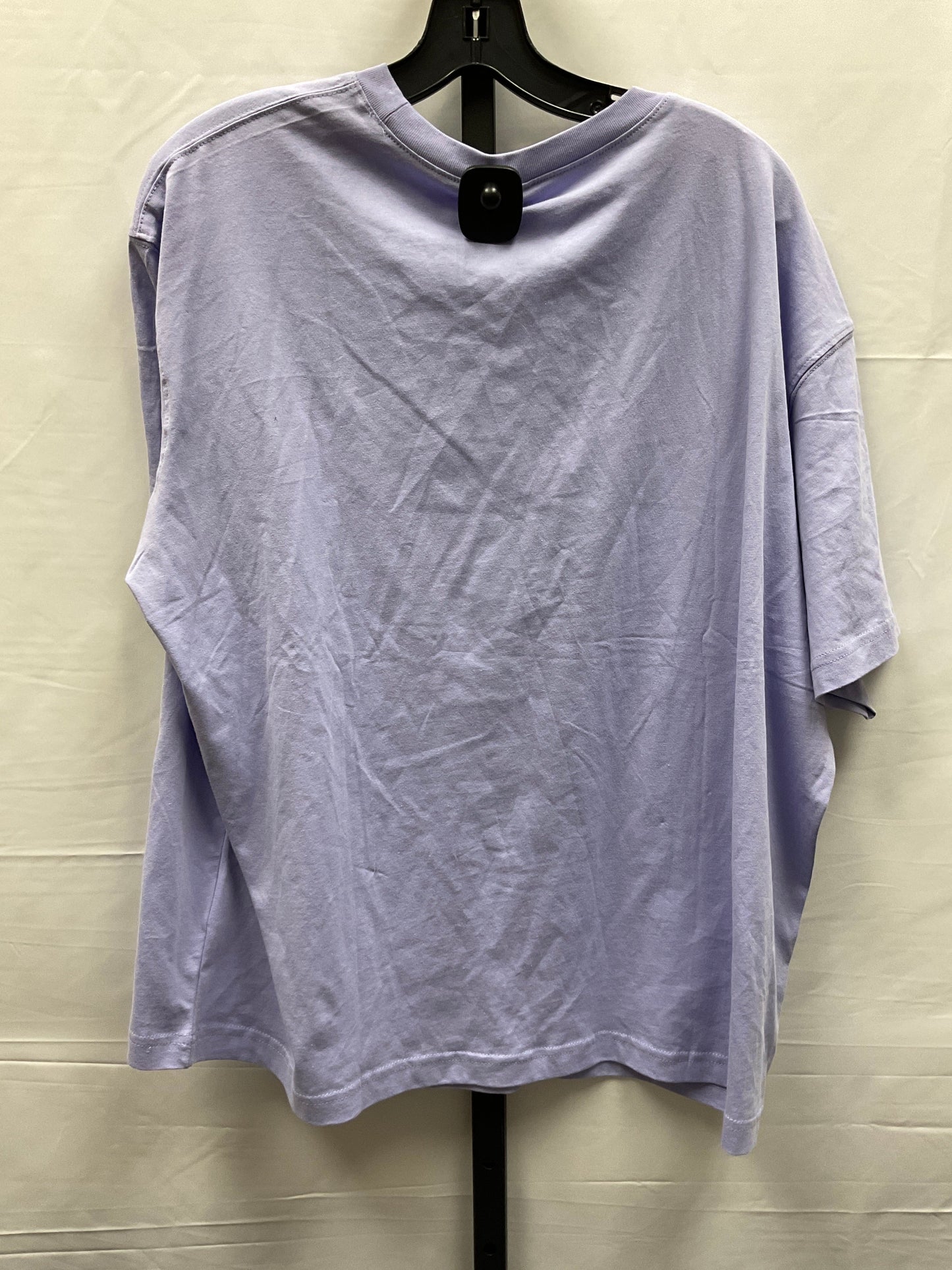 Purple Top Short Sleeve Basic Divided, Size L