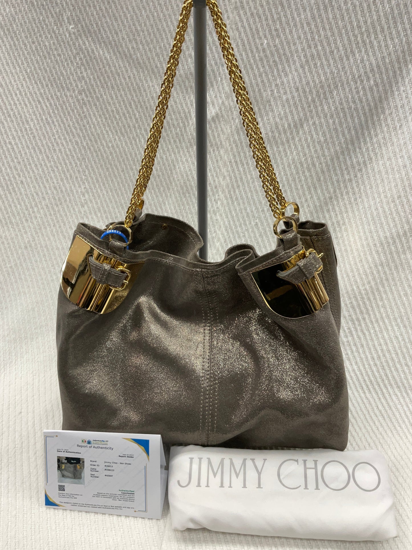 Handbag Luxury Designer Jimmy Choo, Size Large