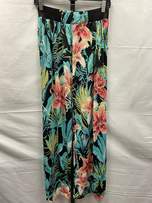 Tropical Print Pants Wide Leg Clothes Mentor, Size Onesize